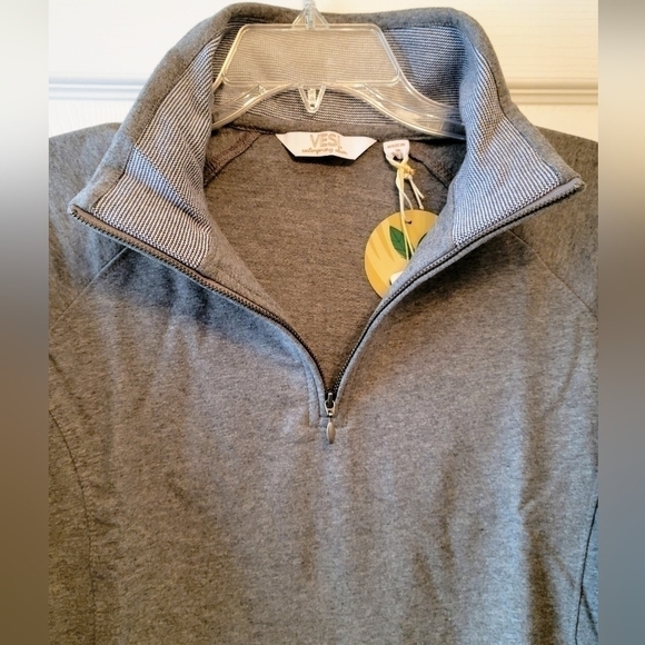 Vesi Organic Cotton Sweater Gray Heather Collared Small - Picture 9 of 13